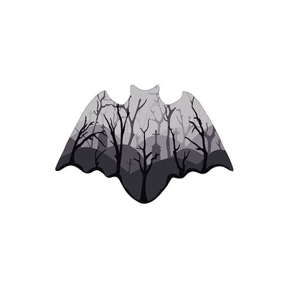 Halloween Bat-Shaped Soft Absorbent Rug ? Spooky Decorative Carpet for Home, Bathroom & Bedroom