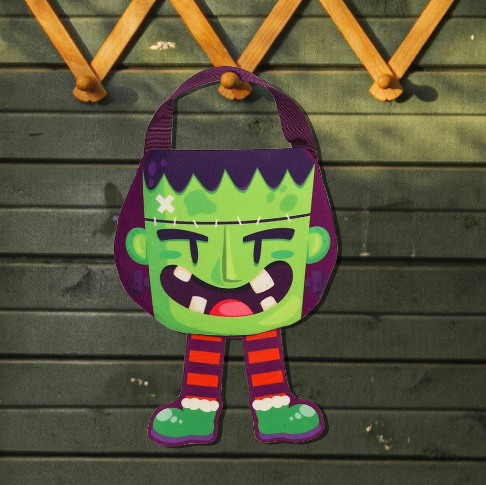 Halloween Candy Bag for Kids ? Pumpkin Printed Trick or Treat Tote